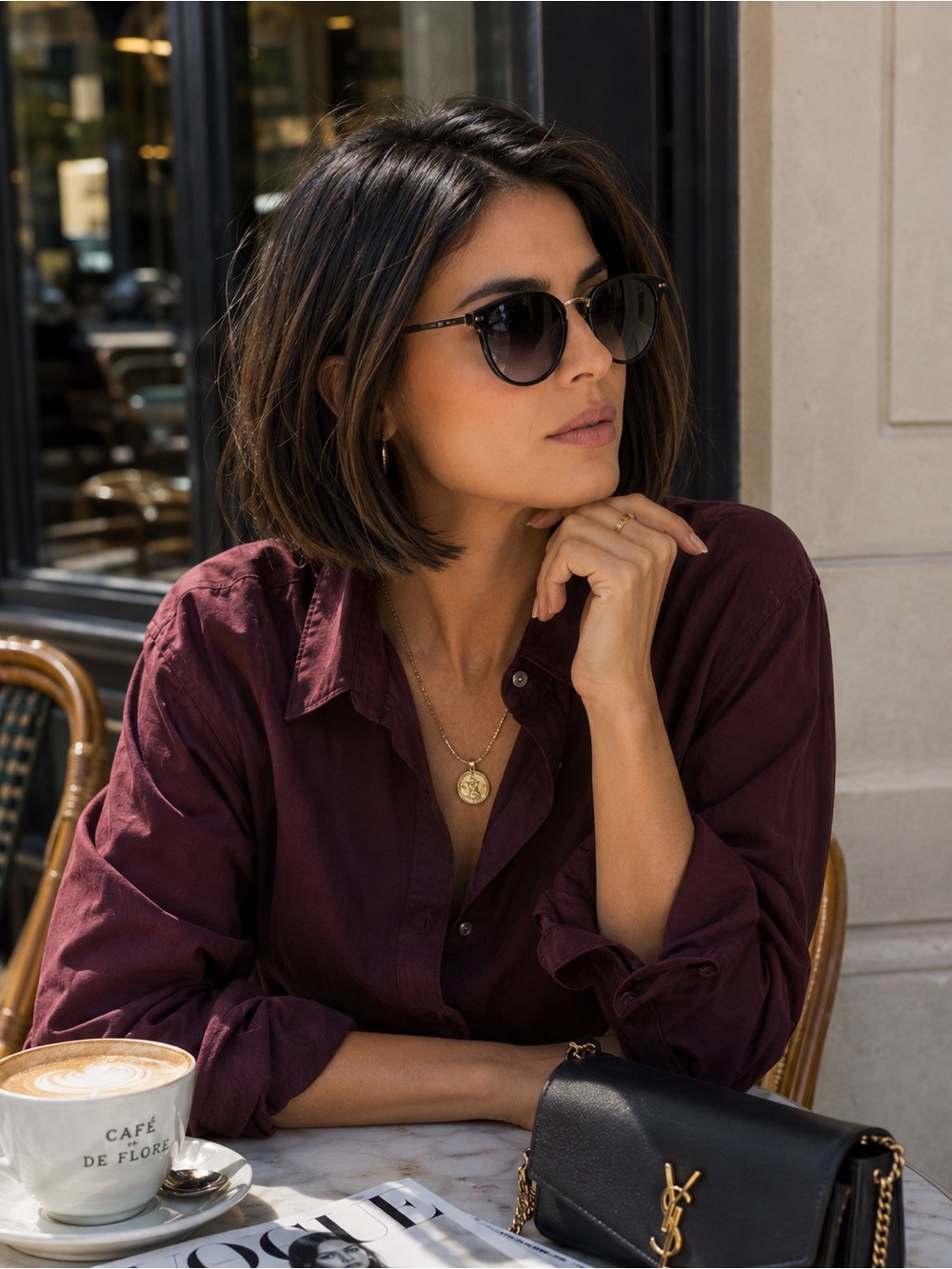 Diane Von Furstenberg Black Sunglasses with Gradient Lenses